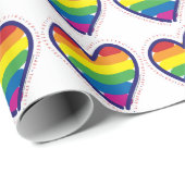 Gay Pride Liebe Herz Geschenkpapier (Rolleneckpunkt)
