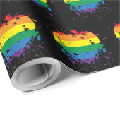 Gay Pride Liebe Herz Geschenkpapier (Rolleneckpunkt)