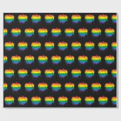 Gay Pride Liebe Herz Geschenkpapier (Flach)