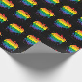 Gay Pride Liebe Herz Geschenkpapier (Ecke)