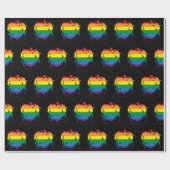 Gay Pride Liebe Herz Geschenkpapier (Flach)