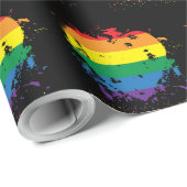 Gay Pride Liebe Herz Geschenkpapier (Rolleneckpunkt)