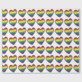 Gay Pride Liebe Herz Geschenkpapier (Flach)