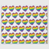Gay Pride Liebe Herz Geschenkpapier (Flach)