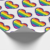 Gay Pride Liebe Herz Geschenkpapier (Ecke)