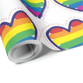 Gay Pride Liebe Herz Geschenkpapier (Rolleneckpunkt)