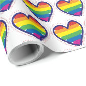 Gay Pride Liebe Herz Geschenkpapier (Rolleneckpunkt)