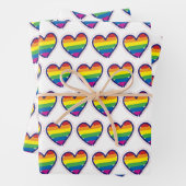 Gay Pride Liebe Herz Geschenkpapier Set (Beispiel)