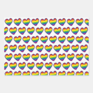 Gay Pride Liebe Herz Geschenkpapier Set