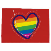 Gay Pride Liebe Herz Große Geschenktüte (Rückseite)