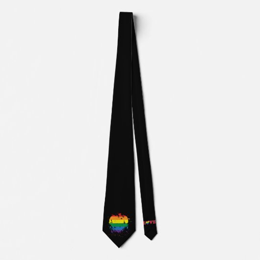 Gay Pride Liebe Herz Krawatte (Vorderseite)