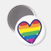 Gay Pride Liebe Herz Magnet (Vorderseite/Rückseite)