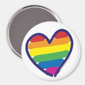 Gay Pride Liebe Herz Magnet (Vorderseite/Rückseite)