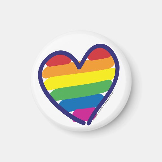 Gay Pride Liebe Herz Magnet (Vorne)