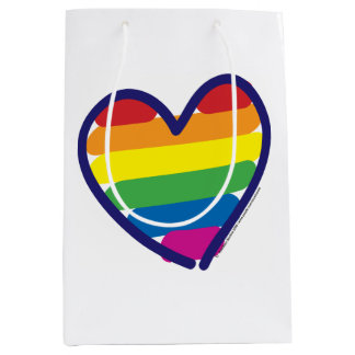 Gay Pride Liebe Herz Mittlere Geschenktüte