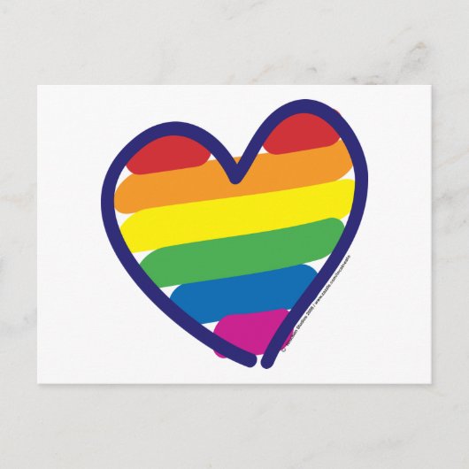 Gay Pride Liebe Herz Postkarte (Vorderseite)