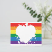 Gay Pride Liebe Herz Postkarte (Stehend Vorderseite)