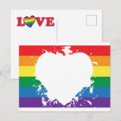 Gay Pride Liebe Herz Postkarte (Vorne/Hinten)