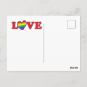 Gay Pride Liebe Herz Postkarte (Rückseite)