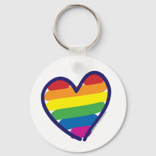 Gay Pride Liebe Herz Schlüsselanhänger