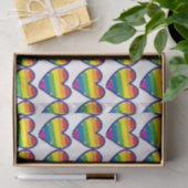Gay Pride Liebe Herz Seidenpapier (Geschenk)