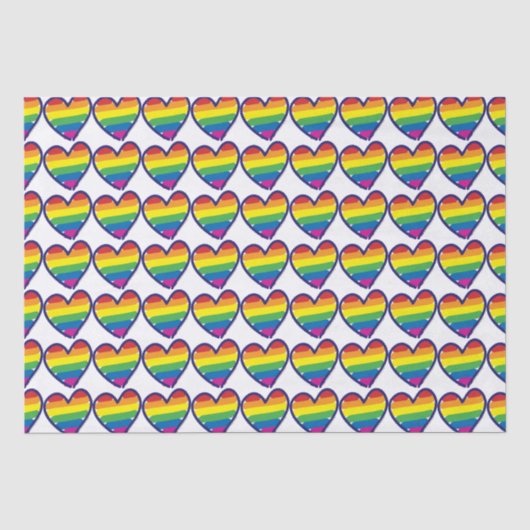 Gay Pride Liebe Herz Seidenpapier (Vorderseite)