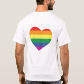 Gay Pride Liebe Herz T-Shirt (Rückseite)