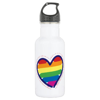 Gay Pride-Liebe-Herz Trinkflasche