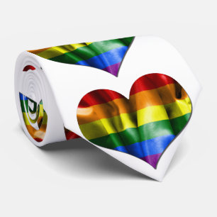 Gay Pride Liebe Herzenflagge Krawatte