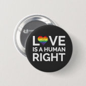 Gay Pride - Liebe ist ein Menschenrecht Button (Vorne & Hinten)