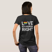 Gay Pride Liebe ist ein Menschenrecht T-Shirt (Schwarz voll)
