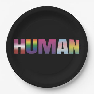 Gay Pride Liebe ist Liebe LGBT Rainbow Flag Colors Pappteller