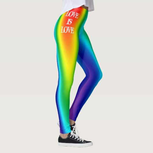 Gay Pride Liebe ist Liebe Rainbow Personalisiert W Leggings (Rechts)
