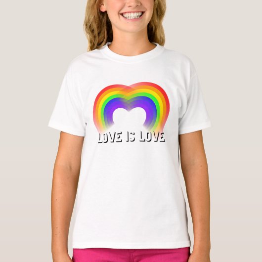 Gay Pride Liebe ist Liebe T-Shirt (Vorderseite)