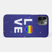 Gay Pride Liebe Regenbogen Herz Case-Mate iPhone Hülle (Rückseite (Horizontal))