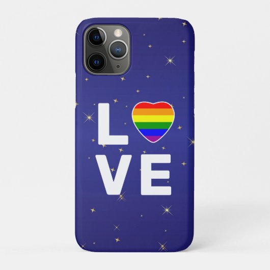 Gay Pride Liebe Regenbogen Herz Case-Mate iPhone Hülle (Rückseite)