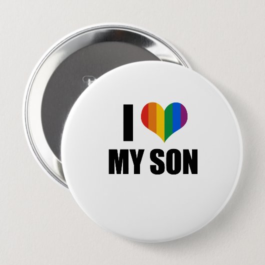 Gay Pride Liebe Sohn Button (Vorne & Hinten)