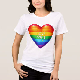 GAY PRIDE LIEBE WEIN RAINBOW HERZ Tri-Blend SHIRT