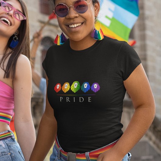 Gay Pride - Löwen - LGBT Rainbow T - Shirt