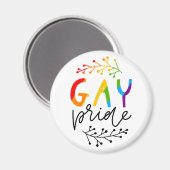 Gay Pride Magnet (Vorderseite/Rückseite)