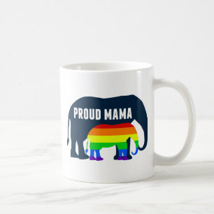 Gay Pride Mama Proud LGBT Mama Elefant Kaffeetasse