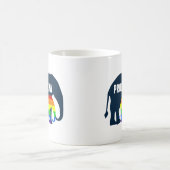 Gay Pride Mama Proud Mama Elephant Rainbow LGBTQ Kaffeetasse (Mittel)