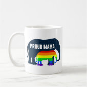 Gay Pride Mama Proud Mama Elephant Rainbow LGBTQ Kaffeetasse (Links)