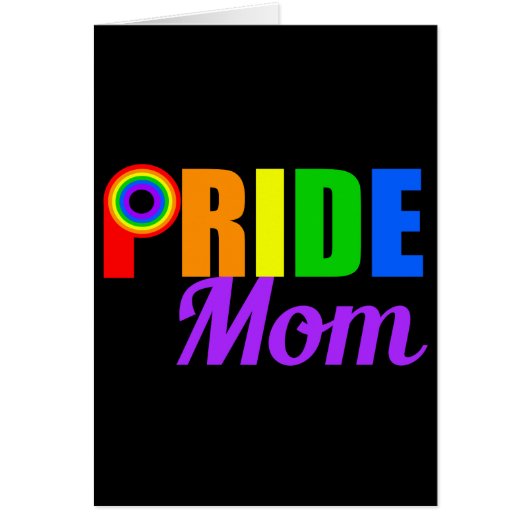 Gay Pride Mama Rainbow Text LGBTQ-Karte (Vorne)