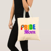 Gay Pride Mama Rainbow Text LGBTQ Tragetasche (Vorderseite (Produkt))