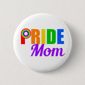Gay Pride Mama Regenbogen Button (Vorderseite)