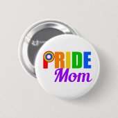 Gay Pride Mama Regenbogen Button (Vorne & Hinten)