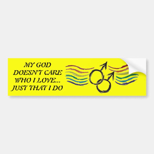 Gay Pride-männlicher Symbol-Autoaufkleber Autoaufkleber (Vorne)