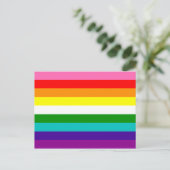 Gay Pride-Markierung mit 9 Streifen Postkarte (Stehend Vorderseite)