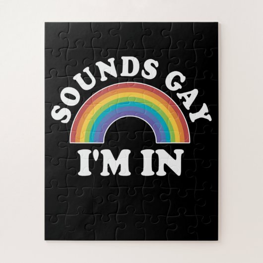 Gay Pride Men LGBT Rainbow Sounds Gay Puzzle (Vertikal)
